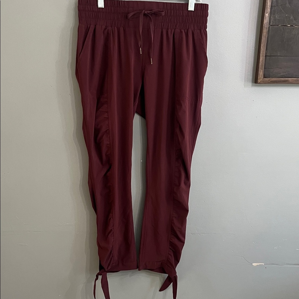 Prana Burgundy Track Pants